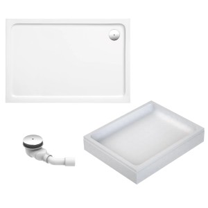 Ottofond Duschwannen-Set Aruba Rechteck 140 cm x 80 cm Weiß