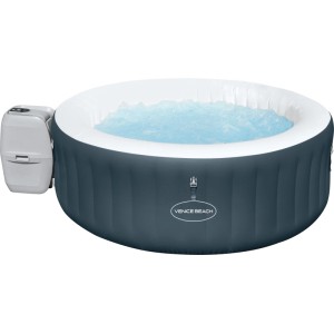Dunkelgrauer Bestway AirJet Whirlpool Venice Beach, Ø 170 cm, gefüllt mit Wasser.