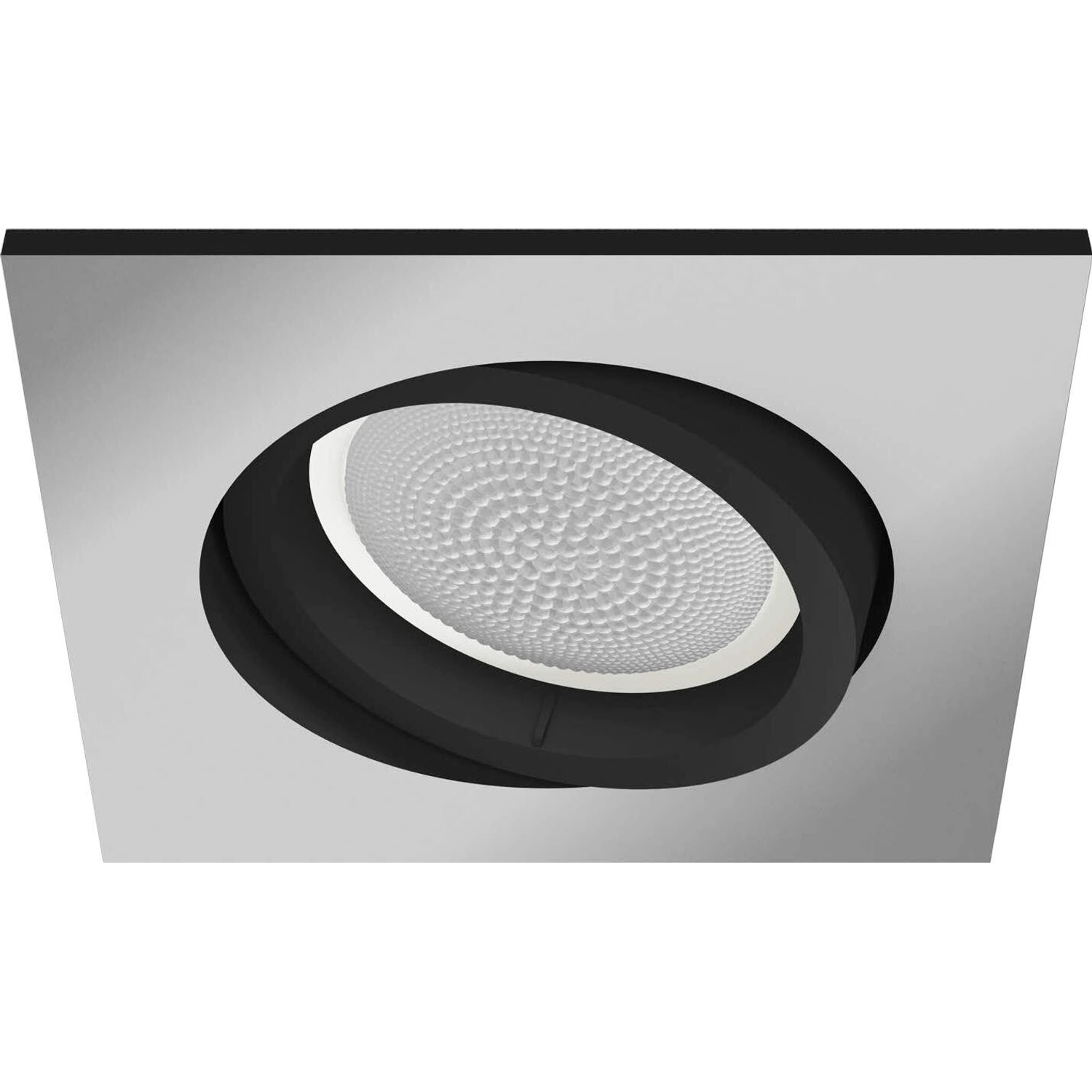 Eckiger Philips Hue Einbauspot Milliskin, Aluminium, White Ambiance, 250 lm.