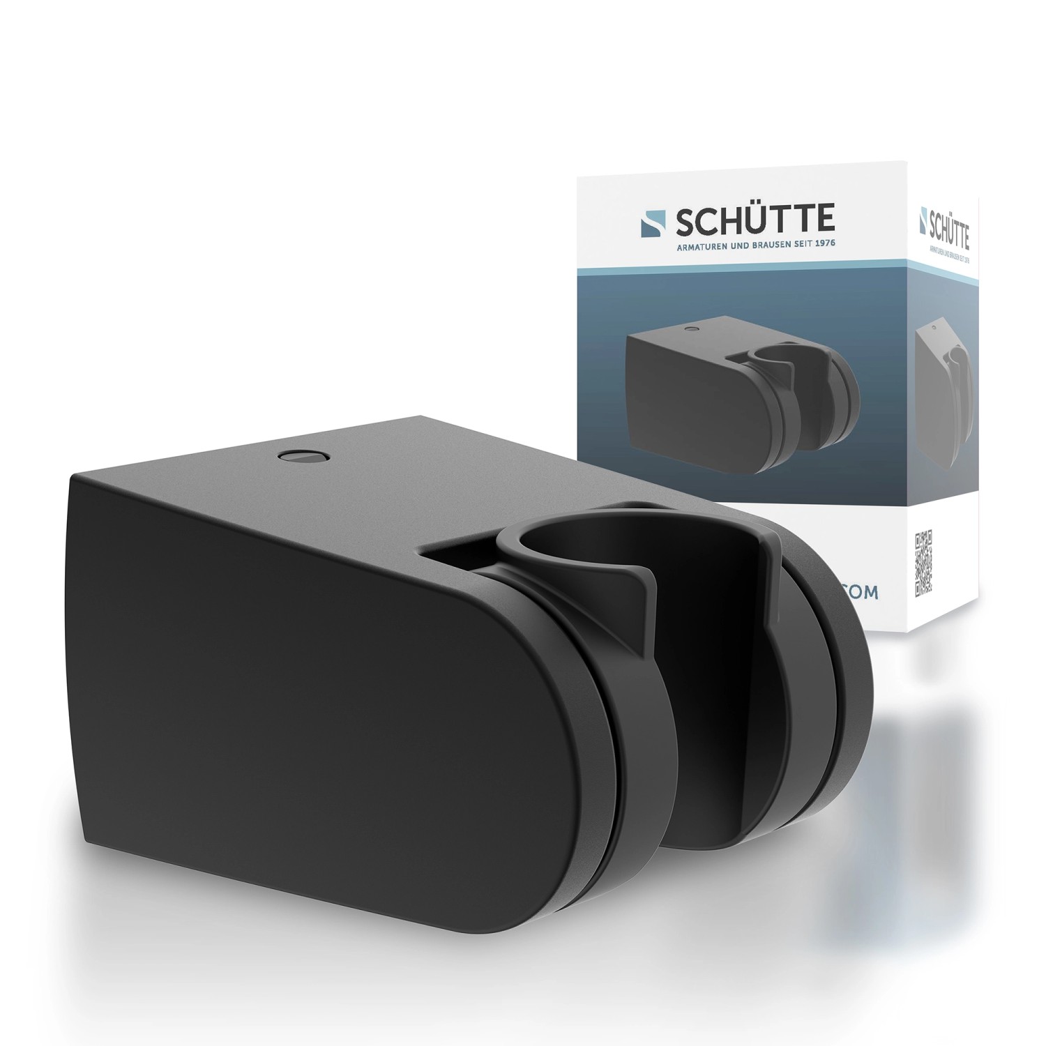 Schütte Brausehalter für Wandmontage, schwarz matt. Duschzubehör für Handbrausen.