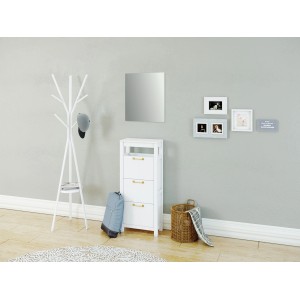 Rechteckiger Kristall-Form Spiegel Jump 50x60 cm mit C-Kante im modernen Flur.
