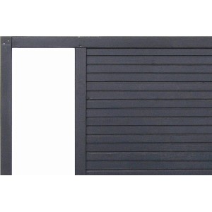 Sichtschutzzaun Element Duo, Anthrazit, 180x180 cm, mit integrierter PVC-Scheibe.