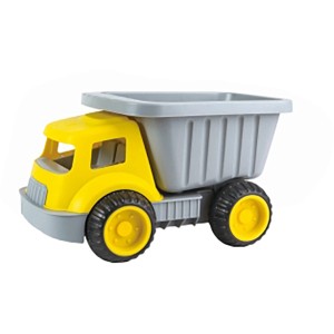 Hape Sandlaster E4084, gelb-grauer Spielzeug-LKW für Sandkasten und Kinderzimmer.