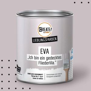 CREATE! by OBI Buntlack Eva Fliederlila seidenmatt, 750ml Dose. Premiumlack für Innen & Außen.