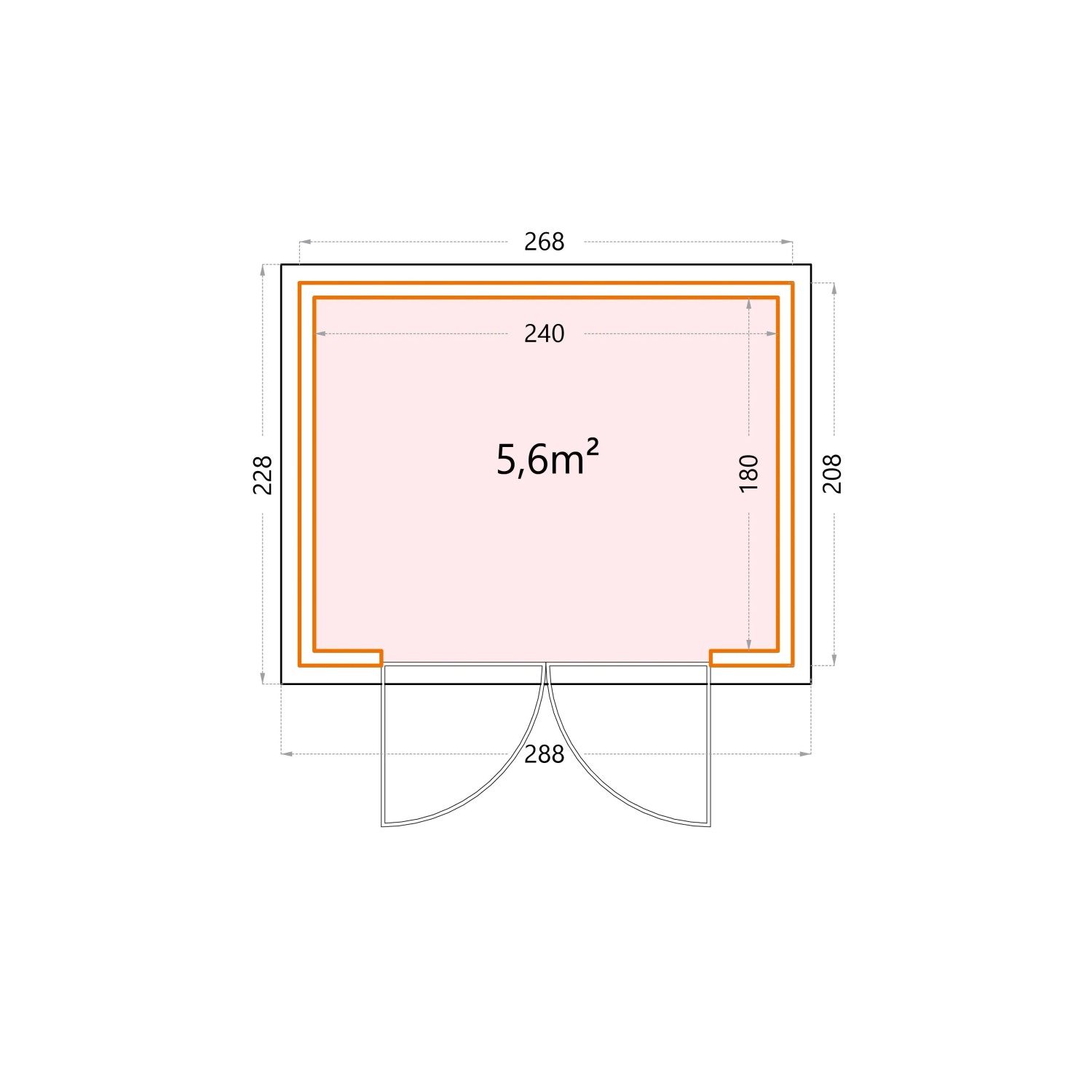 Gerätehaus Classico 2721 Anthrazit 268 cm x 208 cm_10
