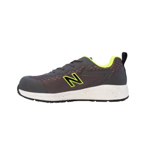 New Balance Logic S1 PL Sicherheitsschuh, grau-limette, Gr. 40, mit Fiberglas-Zehenkappe.