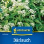 Kiepenkerl Bärlauch Saatgut: Packung mit Bärlauch (Waldknoblauch) mit weißen Blüten und grünen Blättern.