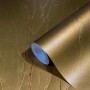 Goldene Marburg Vliestapete mit Crushed-Optik und Streifen, Rolle 10,05 m x 0,7 m.
