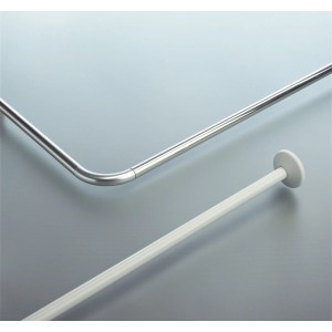 Spirella Duschstange Magic, 80x80 cm, weiß, für Eckduschen.