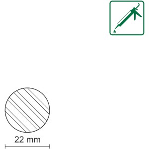 Rundstab Fichte/Kiefer, 22mm Durchmesser, astrein, für Leisten & Bastelarbeiten.