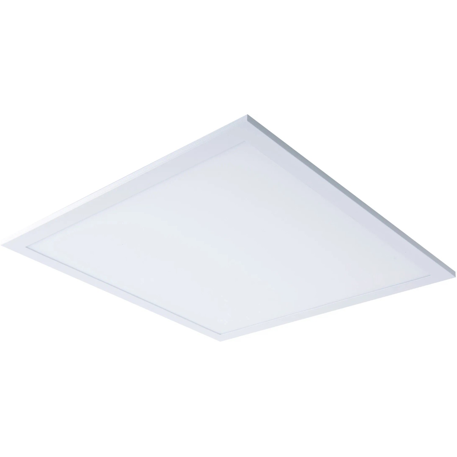 Quadratische, dimmbare LED-Deckenleuchte Nico, 45 cm, mit weißem Rahmen. Lichtfarbe per Fernbedienung einstellbar.