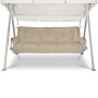 Beautissu Hollywoodschaukelauflage Flair HS, 180x50x8cm, Natur, für 3-Sitzer Schaukeln.