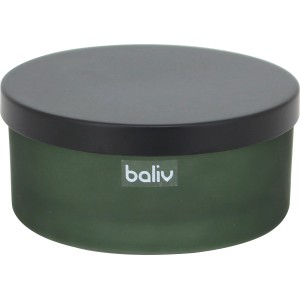 Grüne baliv Kosmetikdose aus Glas für Bad-Accessoires und Schmuck.