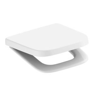 Weißer Schütte WC-Sitz E-Form Pro 4 aus Duroplast mit Absenkautomatik.