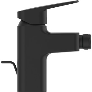 Ideal Standard Ceraplan Bidetarmatur in Schwarz Matt mit Ablaufgarnitur.