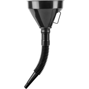Schwarzer Apa Trichter 1,3 l mit flexiblem Schlauch für Wartung und Autoreparatur.