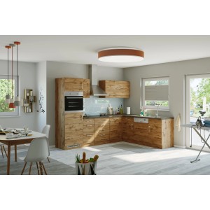 Held Möbel Küchenzeile Sorrento 210/ 270 cm Wotaneiche Winkel