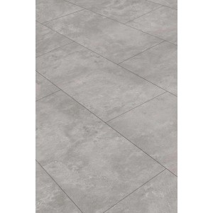 Handmuster Vinyl World of SPC Seattle Concrete Stein, graue Bodenfliesen in Betonoptik.
