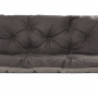 Schwarze Setgarden Bankauflage für 3-Sitzer Bänke, 170x60x50cm. Zweiteiliges Outdoor Sitzkissen mit gesteppter Rückenlehne.