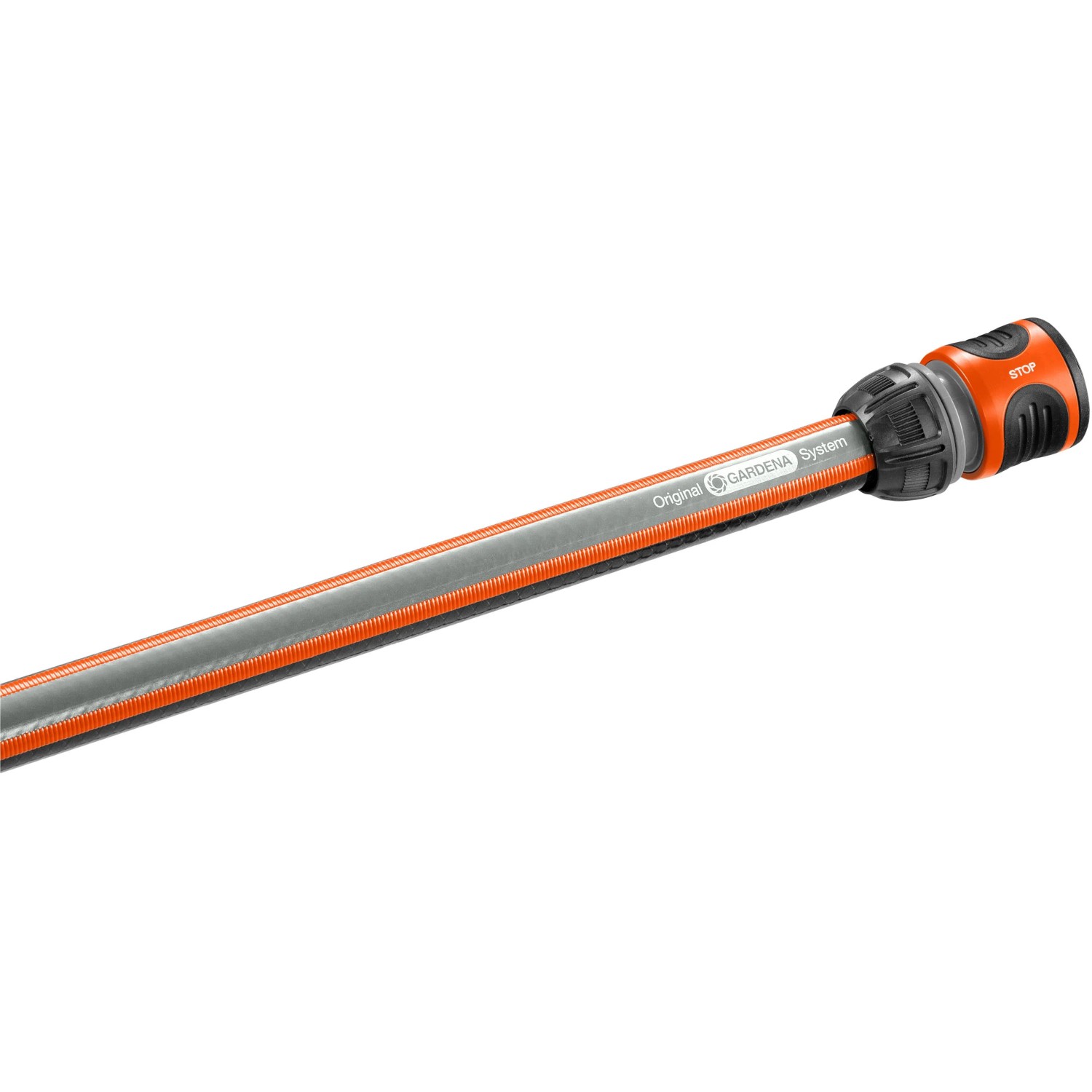 Gardena Wasserstopp für 13 mm (1/2) und 15 mm (5/8) Gartenschläuche.