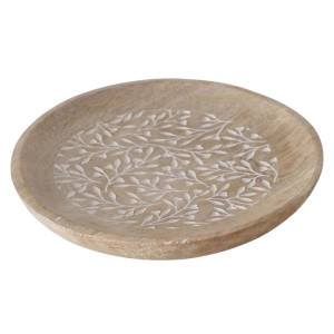 Boltze Deko-Teller Livioli Groß Ø 20 cm Natur