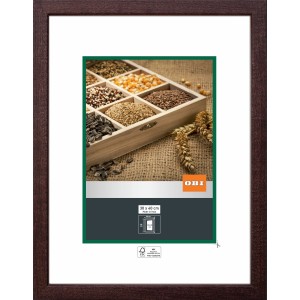 OBI Holz-Wechselrahmen, dunkelbraun, 30x40 cm. Bilderrahmen für Fotos und Drucke.