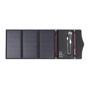 Yard Force Solar Powerbank LX PB21 mit 21W, faltbares Solarmodul und Ladekabel.