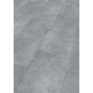 Click-Vinylboden Wilton Concrete Fliese XL Town, graue Betonoptik, verlegt