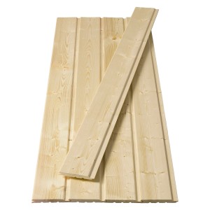 Unbehandeltes Profilholz Softline Fichte/Tanne, 14x121x1800 mm, für Wand- und Deckenverkleidung.