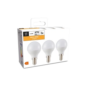 LED-Leuchtmittel E14 Tropfenform 4,8 W 3er Set 470 lm 7,9 x 4,5 cm (H x Ø)