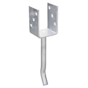 U-Form Pfostenträger mit Steindolle, 200x71x60mm, für Holzkonstruktionen im Außenbereich.