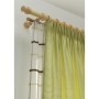 Gardinia U-Laufschiene, beige, 150 cm, mit Vorhängen an einer Gardinenstange.
