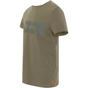 Gardena Herren-T-Shirt in Dusty Olive mit Logo, ideal für Gartenarbeit und Freizeit.
