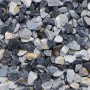 Nahaufnahme von Donau-Blau Marmorsplitt (16-25 mm) im Big-Bag.