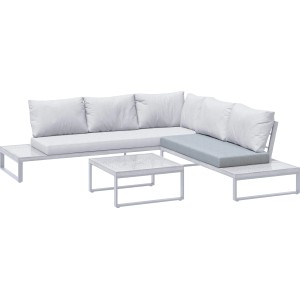 Graues Sitzkissen für Calora Loungebank. Bequemes Ersatzkissen für Gartenmöbel.