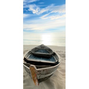 Schulte Duschrückwand mit Ruderboot am Strand Motiv, für Bad & Dusche