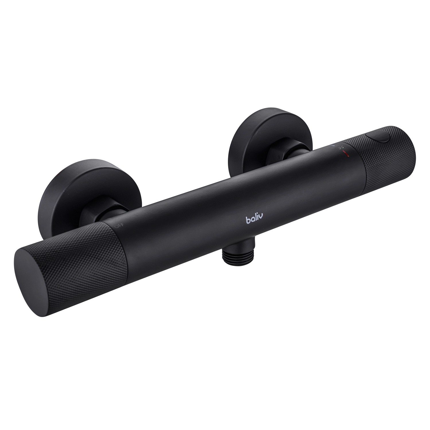 baliv Thermostat-Duscharmatur DU-2061, schwarz-matte Ausführung.