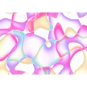 Komar Vliestapete Aqua Flora 300 cm x 250 cm Pink