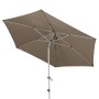 Doppler Marktschirm Expert, Ø 306 cm, Greige, mit Knickfunktion. Sonnenschirm für Garten und Balkon.