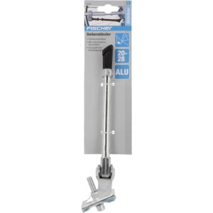 Fischer Seitenständer, silber, für 20-28 Zoll Fahrräder, höhenverstellbar.