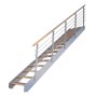 Treppe Kos 12 Stufen Eiche Geölt 85 cm Metallgeländer Grau FSC®_2