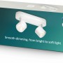 Verpackung der weißen Philips LED-Spotleuchte mit 2 schwenkbaren Spots, 8W.