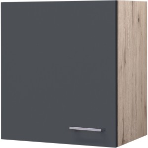 Flex-Well Exclusiv Küchen-Oberschrank Morena 50cm Basaltgrau matt-San Remo Eiche
