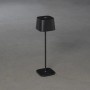 Schwarze Konstsmide LED-Tischleuchte Capri, 36 cm, für Innen und Außen. Dekoleuchte mit Akku.