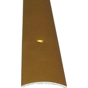 Gelochtes Übergangsprofil aus Messing, 38x5x1000 mm, für Laminat & Parkett.