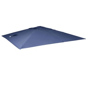 Blauer MCW Ersatzbezug 3x3m für Sonnenschirm A96, Schutzhülle aus Polyester.
