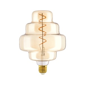 Eglo E27 LED Leuchtmittel, 4W, dimmbar, mit warmweißem Licht und dekorativer Form.
