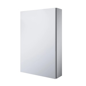 Roca Spiegelschrank Basic, 61,8x40,6x12,9cm, mit einer Spiegeltür und verspiegelten Seiten.