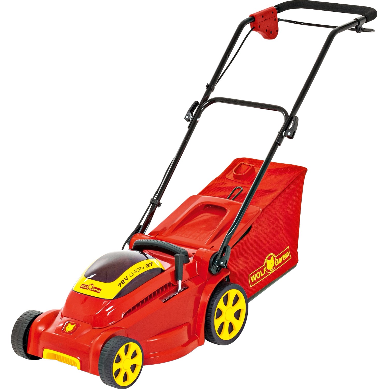 WolfGarten AkkuRasenmäher 72 V LiIon Power 37 mit 40 l Fangkorb