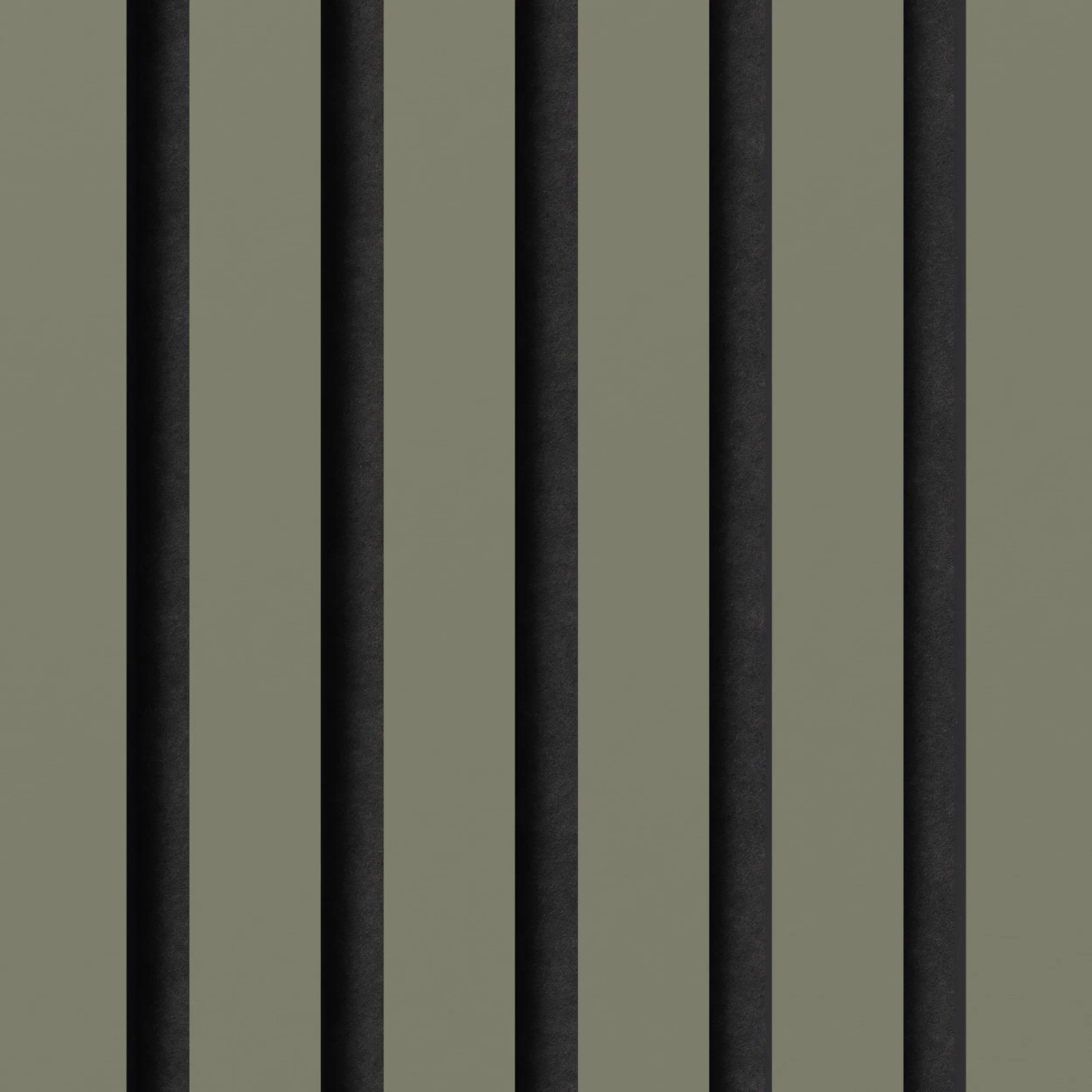 Akustikpaneel Lino Olive, MDF schwarz, Filz schwarz, 60x120cm, 2er-Set für Wand und Decke.